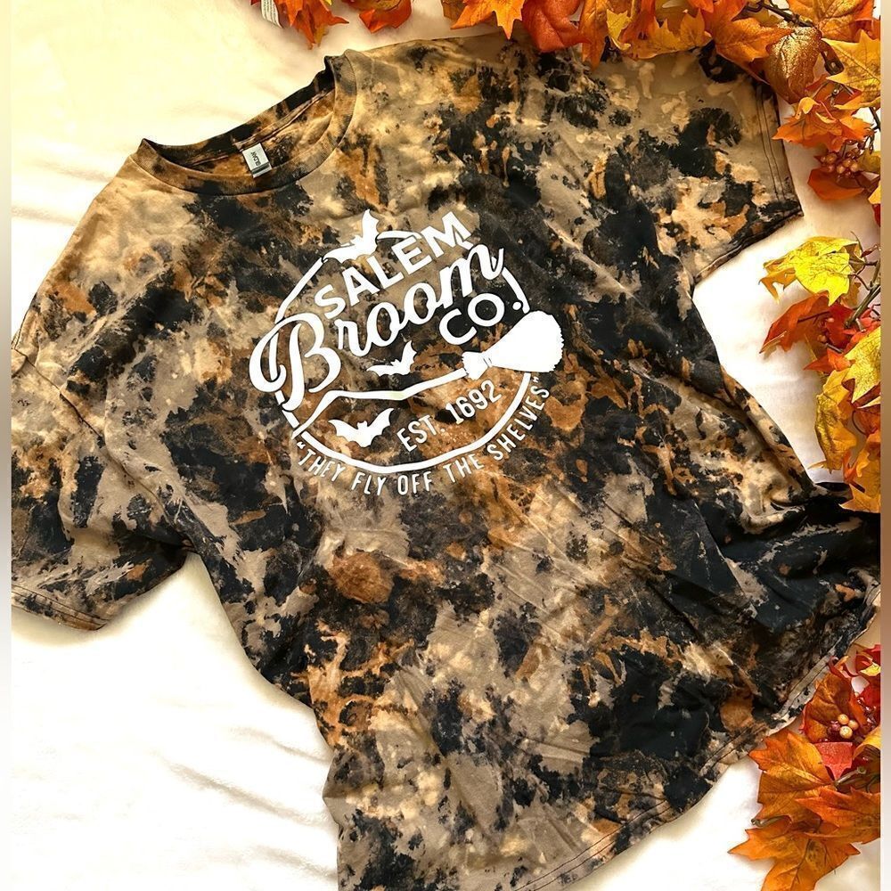 Salem broom co acid washed tee